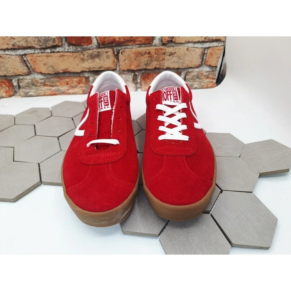 Vans Sport Low Track Sport Red Suede Gum Sole Men's Sz 9 Low Profile Rare 2024